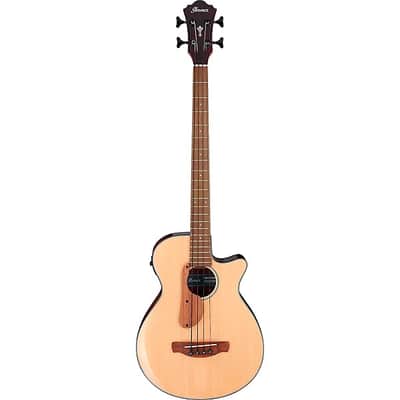 Mint Ibanez AEGB30E Spruce-Sapele Acoustic-Electric Bass Guitar - Natural image 3