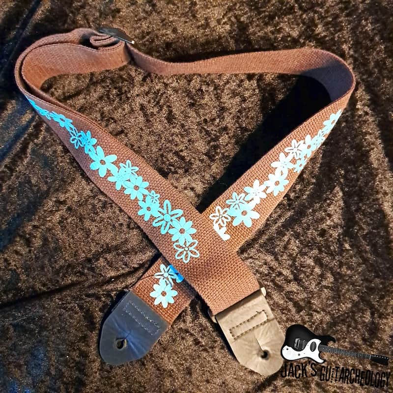 Hawaii Guitar Strap (2000s - Brown & Blue) image 1