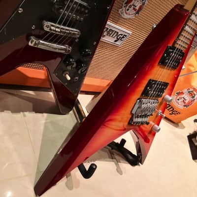 Grover Jackson King V Cherry Burst Flame image 7