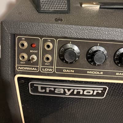 Traynor TS-75 Solid State Electric Guitar Combo Amplifier Early 80's - Black-Grey image 13
