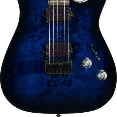 Schecter Omen Elite-6 FR Electric Guitar, Rosewood Fingerboard, See Thru Blue Burst image 2