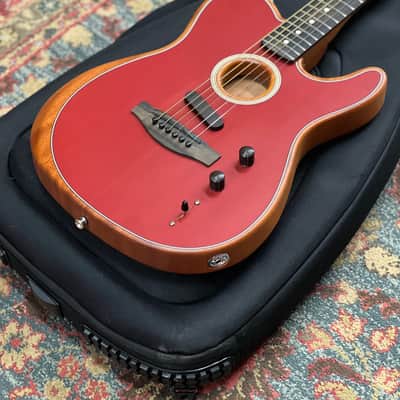 2023 Fender American Acoustasonic Telecaster - Crimson Red image 13