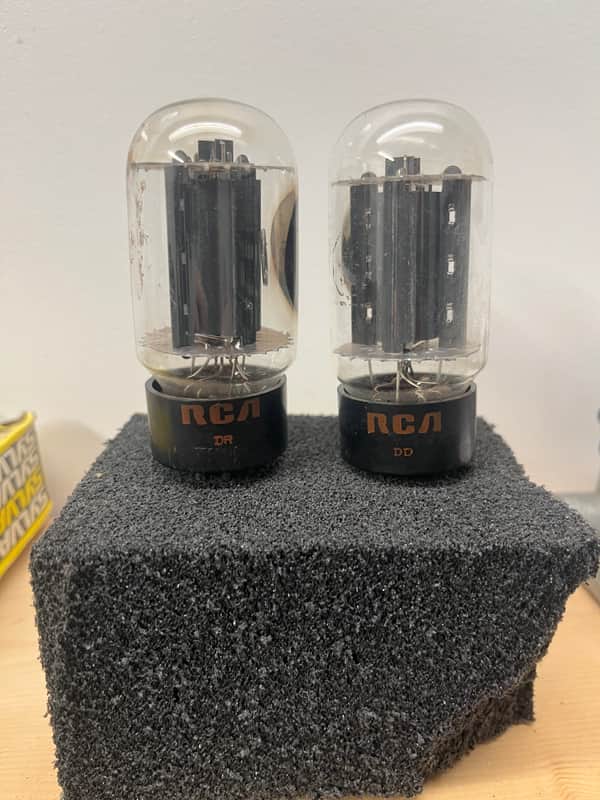 Pair (#1) RCA 6L6 black plate image 1