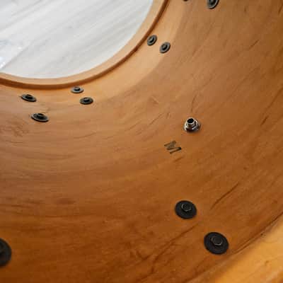 70s Slingerland 16 x 16 Floor Tom Black Wrap 16x16 - Maple outer ply image 8