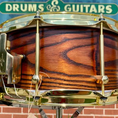 Noble & Cooley 6x14 Special Edition Solid Shell Classic Sassafras Snare Drum Honey Maple Satin *Video Demo* image 5