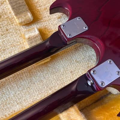 Ibanez 2402 Double Cutaway Double Neck 1974 - 1977 - Walnut image 13