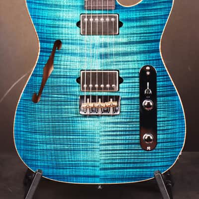 Suhr Alt T Flame Top Limited Trans Whale Blue Brand new image 2