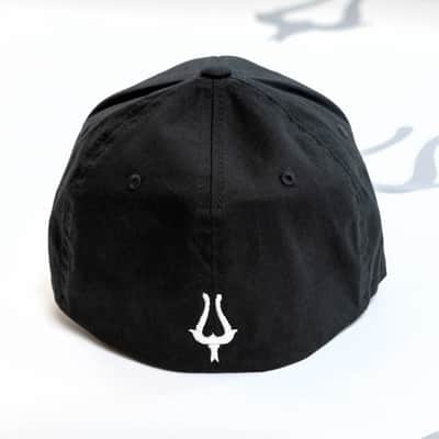 Daion L/XL Black Baseball Cap with Embroidered Logo Front and Back image 2
