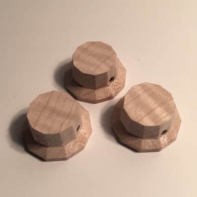 Guilford Flame Maple 11 Sided Facet Cut Guitar Knobs - Set Of 3 - USA image 1