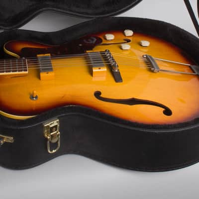Epiphone  Zephyr E-312T Thinline Hollow Body Electric Guitar (1960), ser. #A-3241, black tolex hard shell case. image 13