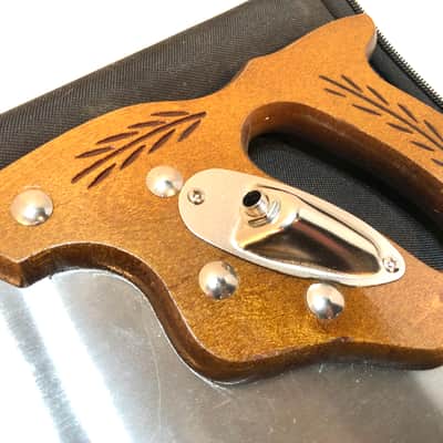 Electric musical saw tenor singing saw with case bow and instructions The Electric Mayhem.  2021 Wood image 8