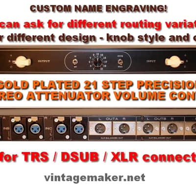 Passive Stereo Balanced 6x6 Studio Monitor Controller XLR - Customize Your Rackmount Device! image 2