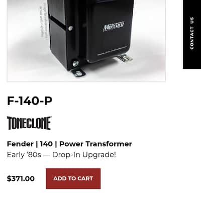 Rare Fender Fender 140 Power Transformer 1980 Indigo Ranch Mercury Magnetics Moody Blues image 14