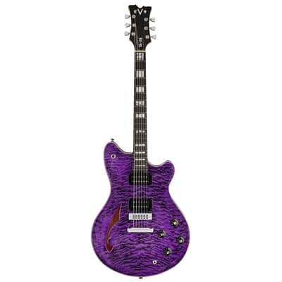 EVH SA-126 Special QM Semi-Hollow Guitar - Trans Purple image 2