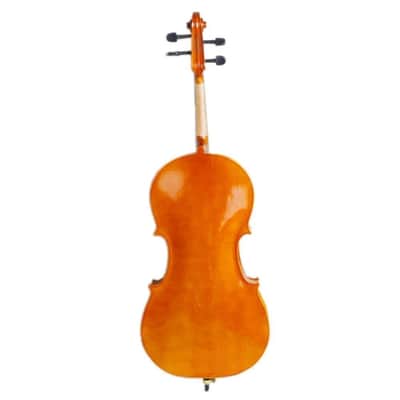 Cello 4/4 Full Size Natural Color BassWood for School Natural Color With Bag image 3