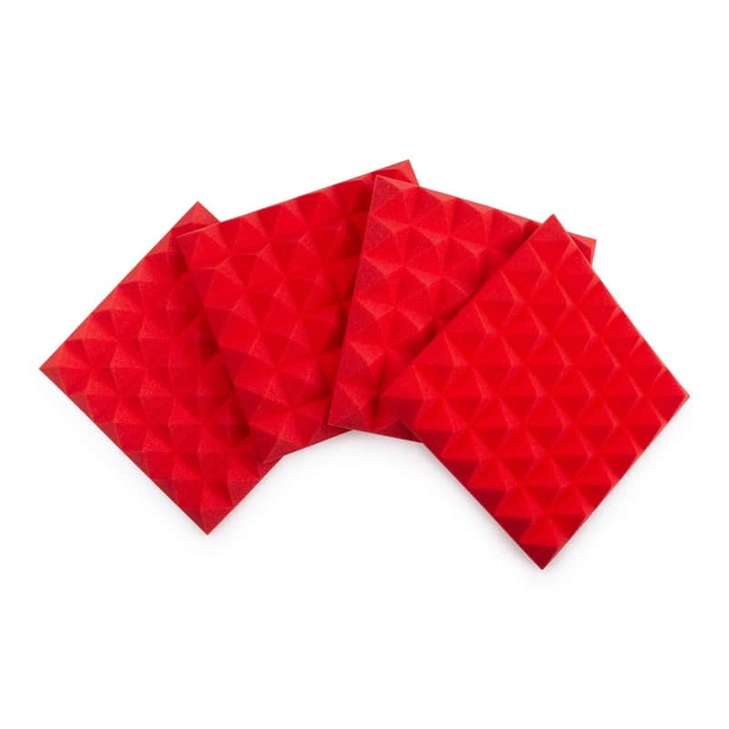 Gator Gator 12"x12" Acoustic Pyramid Panels 4-Pack (Red) image 1