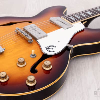 1991 Epiphone Casino Vintage Guitar Sunburst Pre-Elitist, Near-Mint w/ Case, Japan Terada image 7