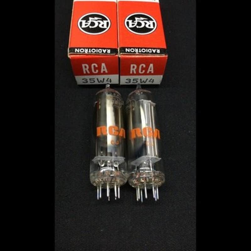 NOS PAIR RCA 35W4 Vintage Radio Vacuum Tubes TESTED Mint! 9.9745 image 1