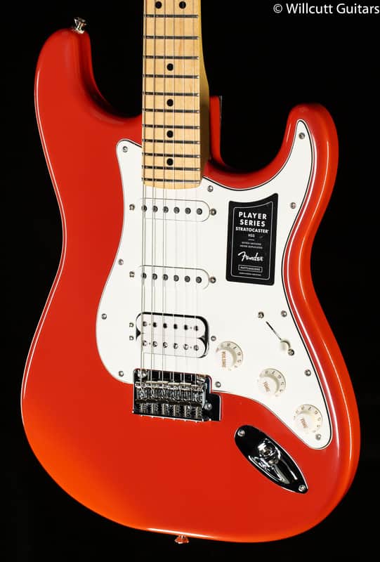 Fender Limited Edition Player Stratocaster HSS Maple Fingerboard Fiesta Red with Matching Headstock (355) image 1
