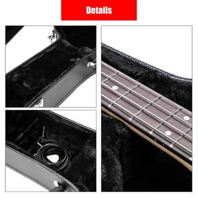 Glarry High-End Fine-Grain PU Leather Hard Case for 335 Style Semi-Hollow & Hollowbody Electric Guitar 2020s - Black image 2