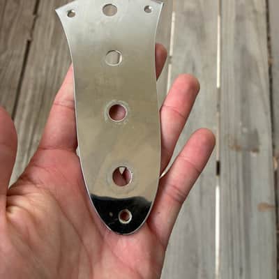 Fender Jazz bass control plate Lefty Left Handed 1999 - Chrome project image 3