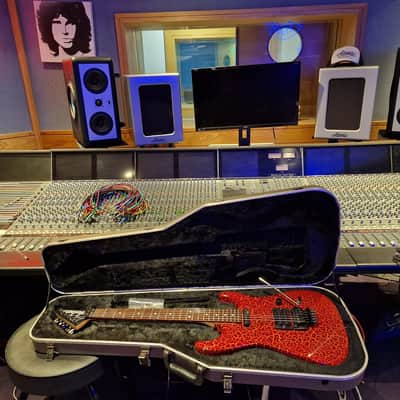 RARE 1988 Jackson USA Custom Shop Limited Edition Lava Crackle American Super Strat Pre-Fender Signed Guitar image 3