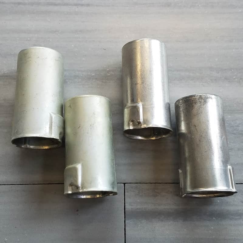 Elco Pair (2) Tube Shields 12AX7 9-pin J-Slot shiny or dull Heathkit Silvertone Voice of Music J50-ELCO Vintage Vacuum 1950s-1960s image 1