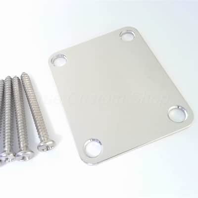 True Custom Shop® Nickel GOTOH Neck Plate & Screws for Fender Strat & Tele image 1