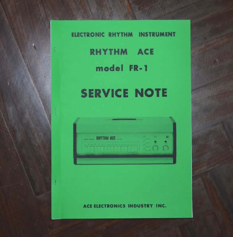 RHYTHM ACE FR-1 Service manual repair Schematic diagrams PCB Adjustments image 1