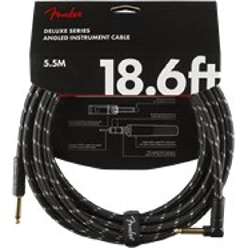 Deluxe Series Instrument Cable, Straight/Angle, 18.6', Black Tweed image 1