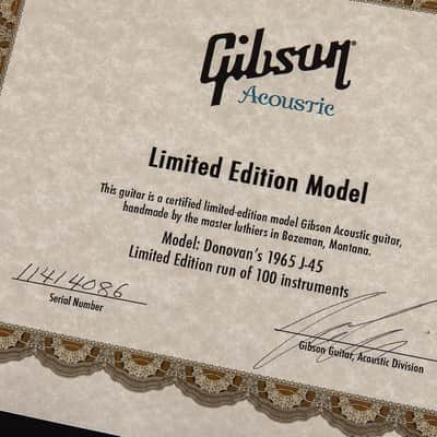 Gibson Custom Shop 1965 J-45 Donovan Model Limited Run 2014 Cherry Sunburst image 23