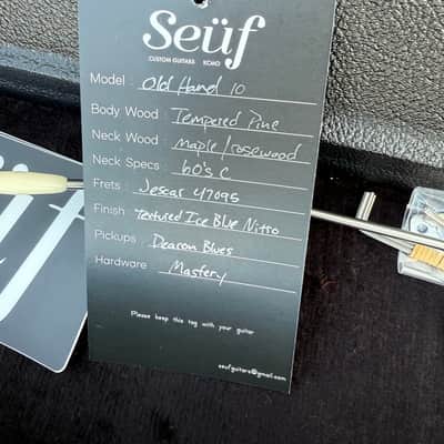 Seuf Guitars OH-10 Old Hand 10 2025 - Ice Blue Metallic image 19