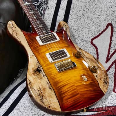 Paul Reed Smith PRS Private Stock #11318 Custom 24 Spalted Maple Top Natural with Dark Cherry Glow 7.65 LBS image 8