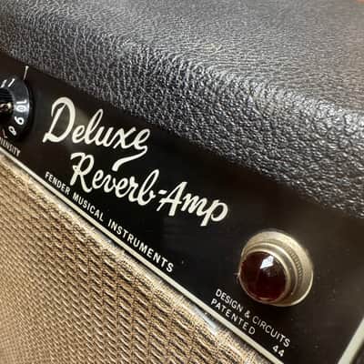 Fender Deluxe Reverb 2-Channel 22-Watt 1x12" Guitar Combo Vintage 1966 Black Panel imagen 2