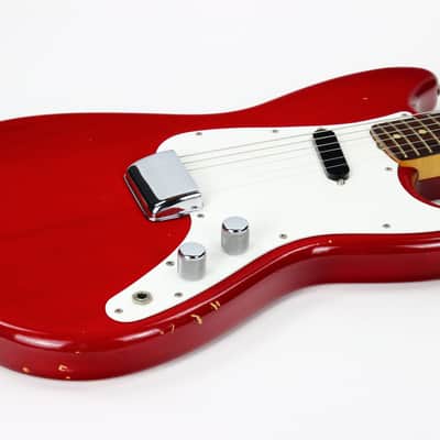 1964 Fender Musicmaster RARE Cherry Red | Pre-CBS duo sonic vintage image 19