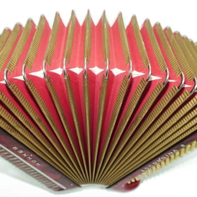 Vintage Hohner Accordina II C Griff Button Accordion 96 Bass, made in Germany, with New Straps and Hard Case, Original Accordeone de Botones, 2686 image 6