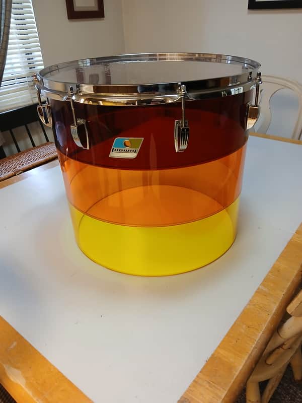 Ludwig Vistalite Concert Tom 16x14 Tequila Sunrise Mid 70s - Tequila Sunrise image 1