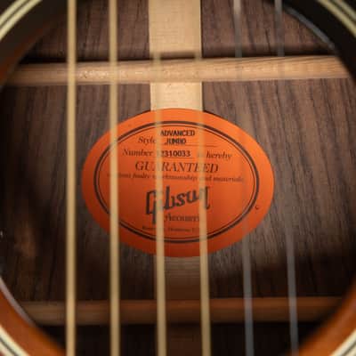 2010 Gibson AJ Advanced Jumbo - Vintage Sunburst | USA Montana Slope Shoulder Dreadnought Rosewood Body 648mm Scale B Band Pickup | CoA OHSC image 18