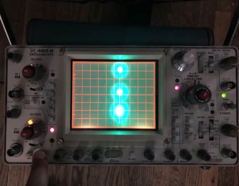 Tektronix 465B Oscilloscope 1980/90s Blue/Green image 1