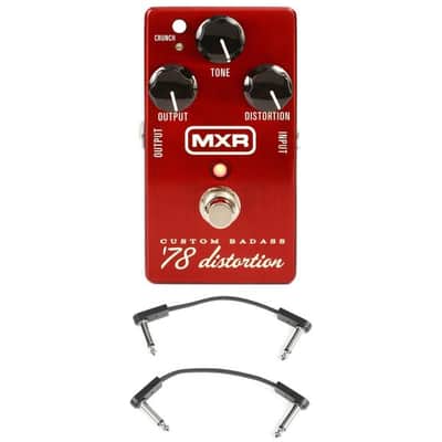 MXR M78 Custom Badass '78 Distortion Pedal with 3 Patch Cables image 2
