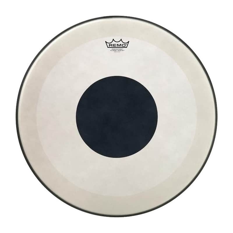 Remo Powerstroke P3 Coated Bass Drumhead 22" w/Black Dot on Bottom image 1