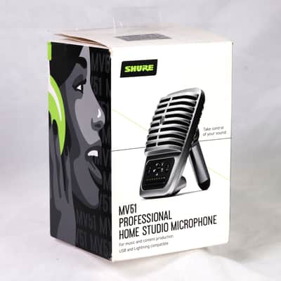 Shure MOTIV MV51 iOS / USB Large Diaphragm Condenser Microphone 2015 - Present - Silver and Black image 3