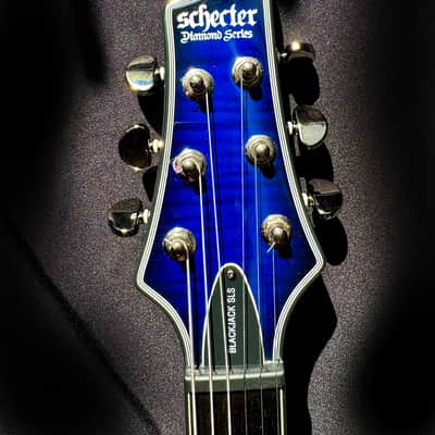 Schecter C-1 Blackjack SLS Diamond Series 2015 - Blue See-Thru image 6