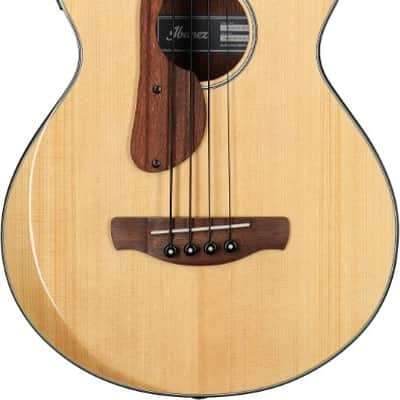 Ibanez AEGB30ENTG Spruce-Sapele Acoustic-Electric Bass Guitar - Natural High Gloss imagen 2