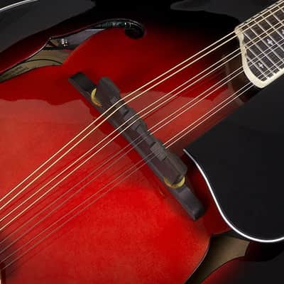 Washburn Florentine Electric Mandolin w/MC92 Case - Wine Red - M3SWETWRK image 7