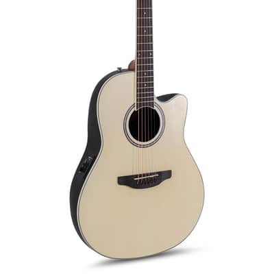 Ovation Applause Mid Cutaway Acoustic-Electric Guitar, Natural Satin (AB24-4S) image 1