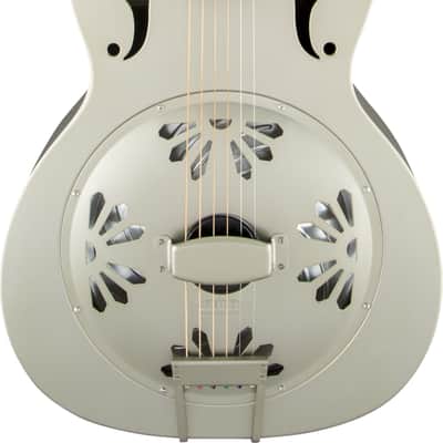 Gretsch G9201 Honey Dipper Roundneck Resonator Acoustic Guitar, Bell Brass Body, Weathered Pump House Roof image 1