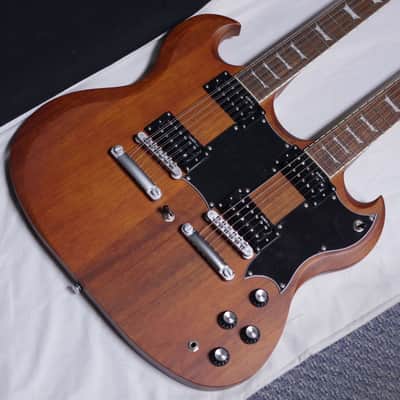DEAN Gran Sport Double Neck electric GUITAR new w/ CASE - Worn Brown image 4