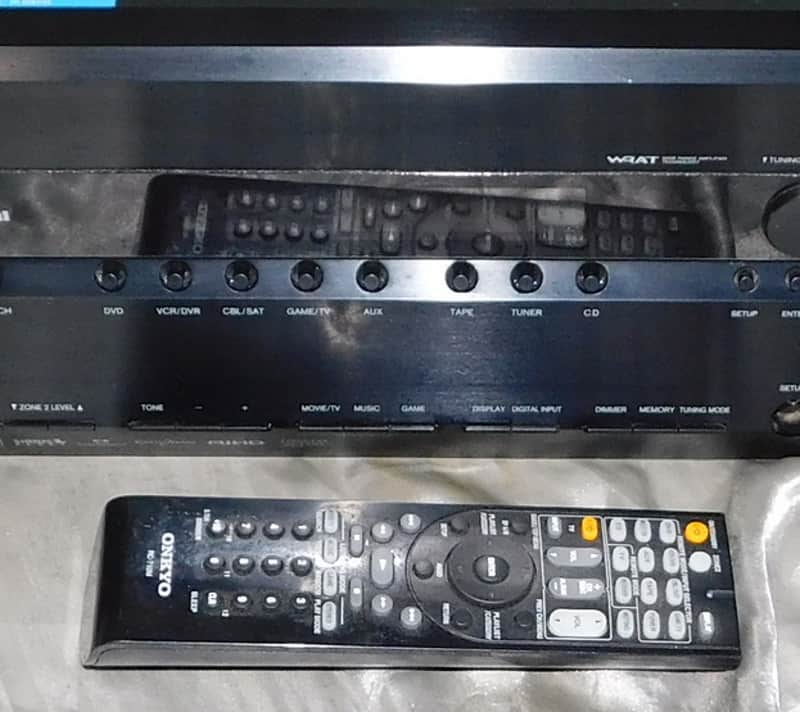 Onkyo TX-SR606 receiver with remote image 1