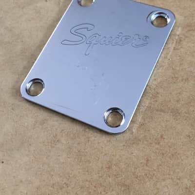 Fender Squier Affinity Luthiers Chrome Neck Plate 2000s Chrome Light NOS Relic Original Part image 1